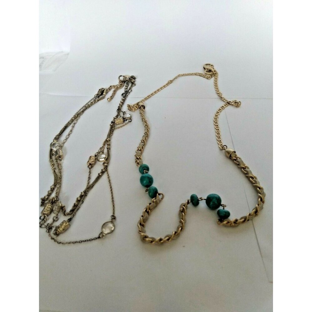 Vintage Signed Lia Sophia Necklaces (Lot of two) Beautiful Gold tone